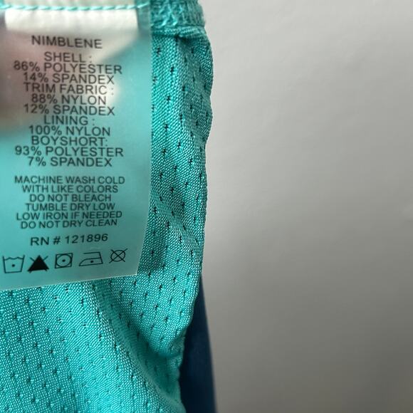 Title Nine Laser Cut Scalloped Hem Skort XS Blue Turquoise Activewear - Picture 9 of 9